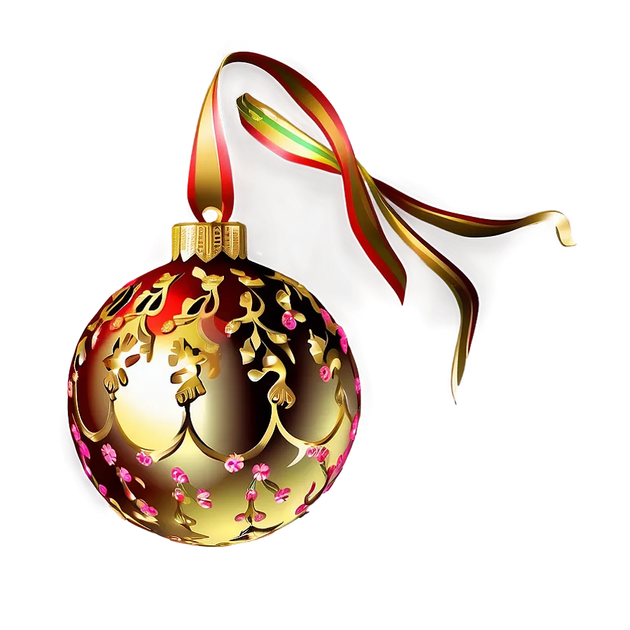 Gold Christmas Ornament  PNG Images