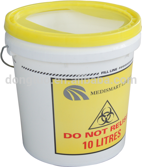 10 Litre Medical Waste Plastic Bucket