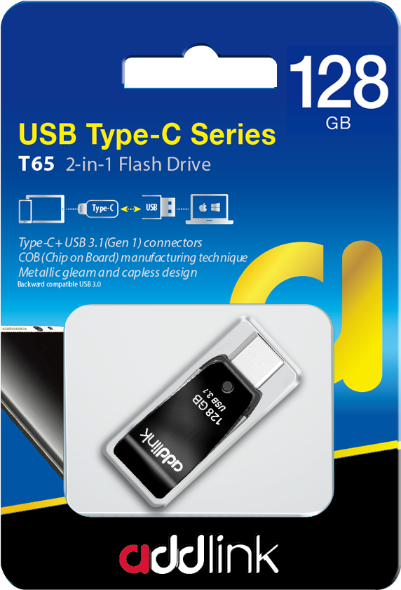 128 G B U S B Type C2in1 Flash Drive Package