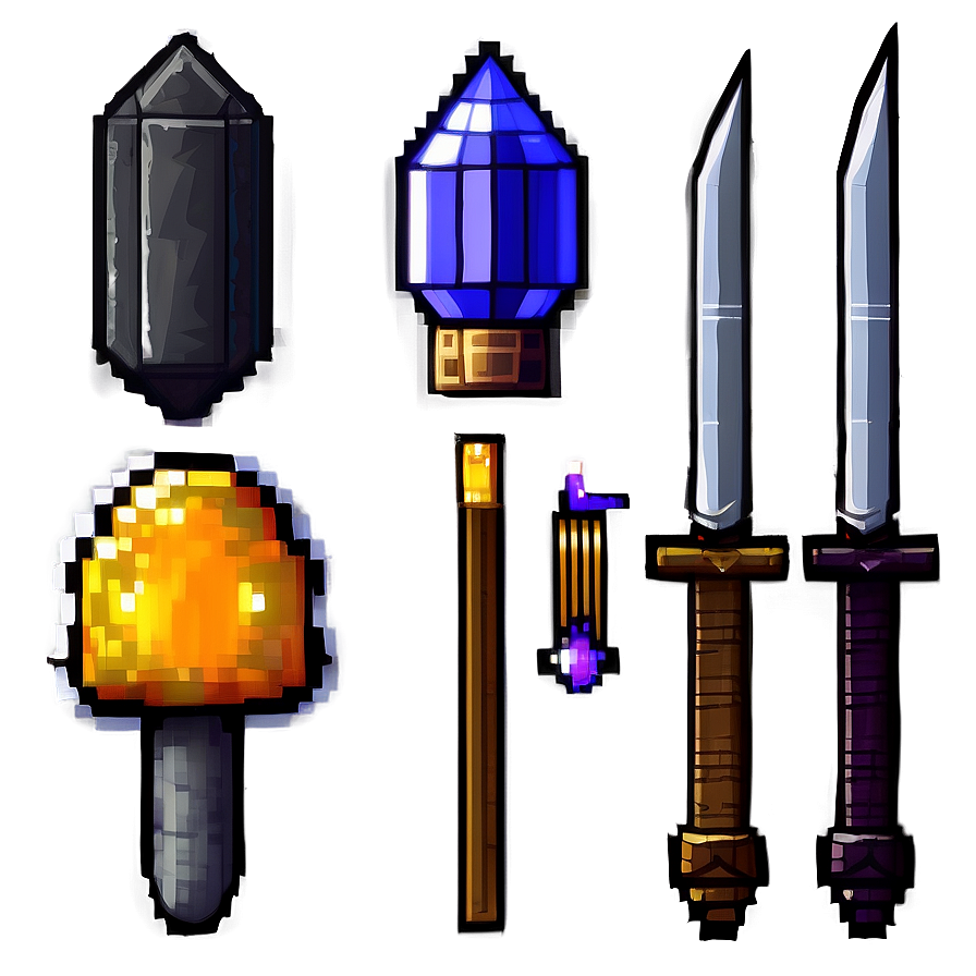 16 Bit Pixel Adventure Items Png 33