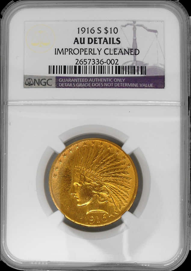 1916 S10 Dollar Gold Coin A U Details