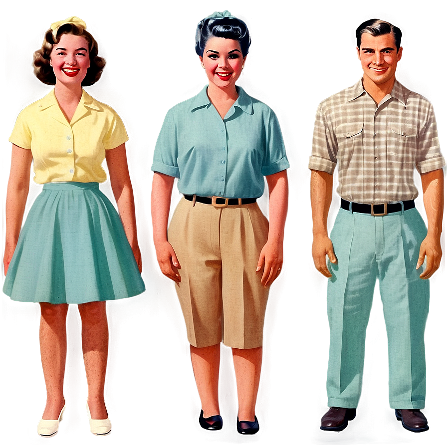 1950s American Suburbia Illustration Png 06242024