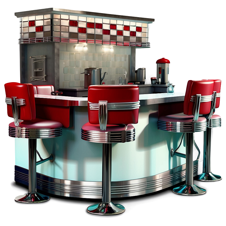 1950s Classic Diner Scene Png 06242024