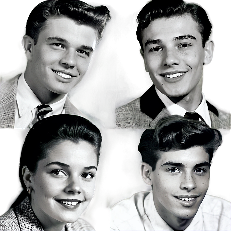 1950s High School Yearbook Photos Png 32