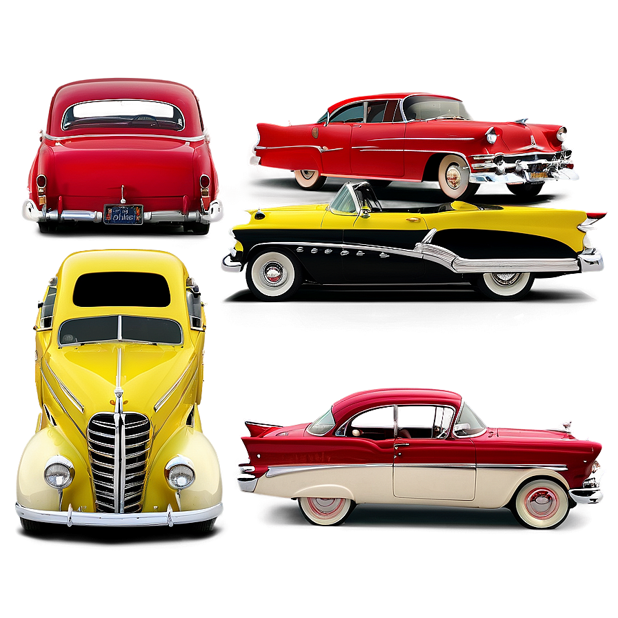 1950s Vintage Cars Collection Png 71