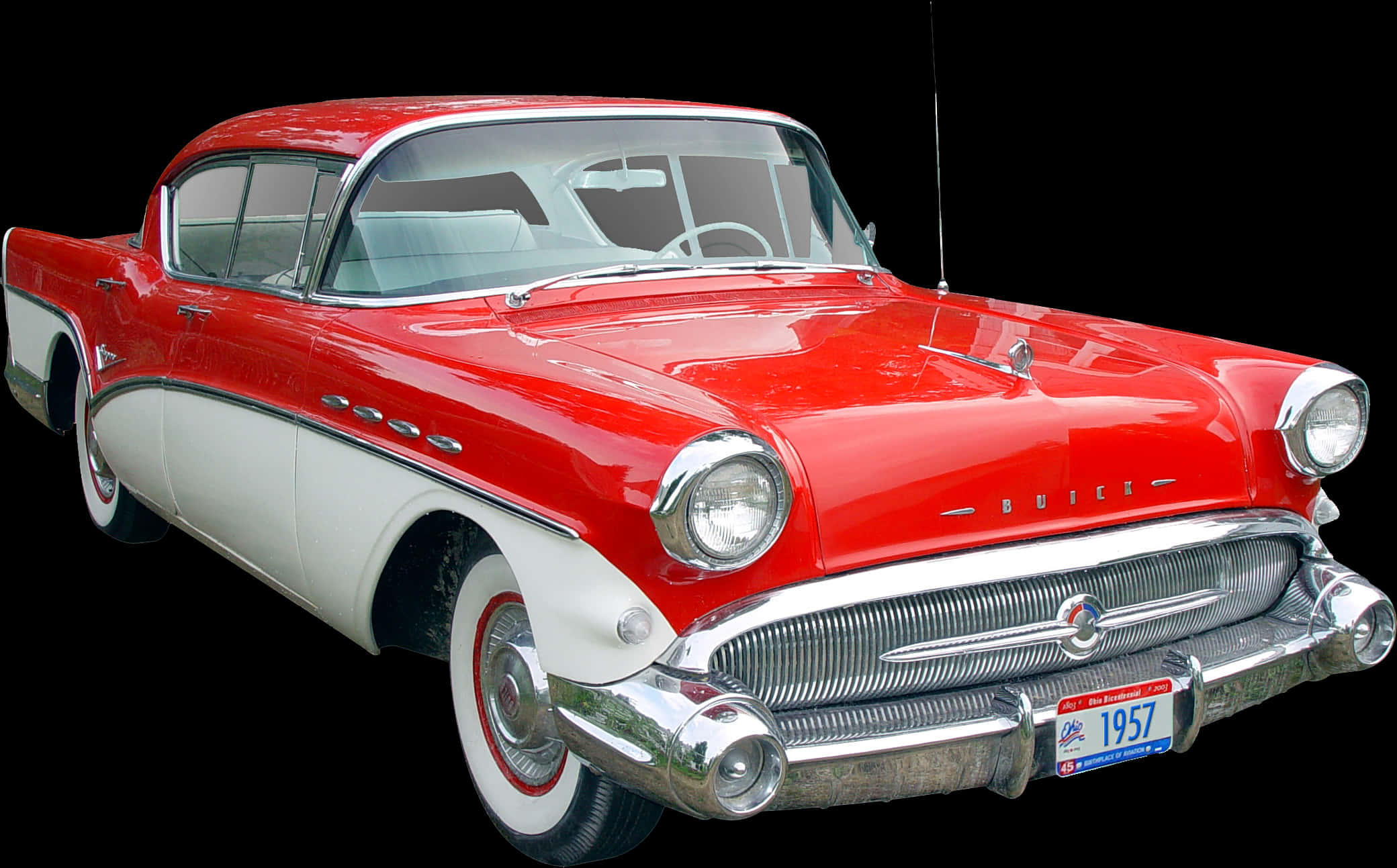 1957 Classic Redand White Buick Hardtop