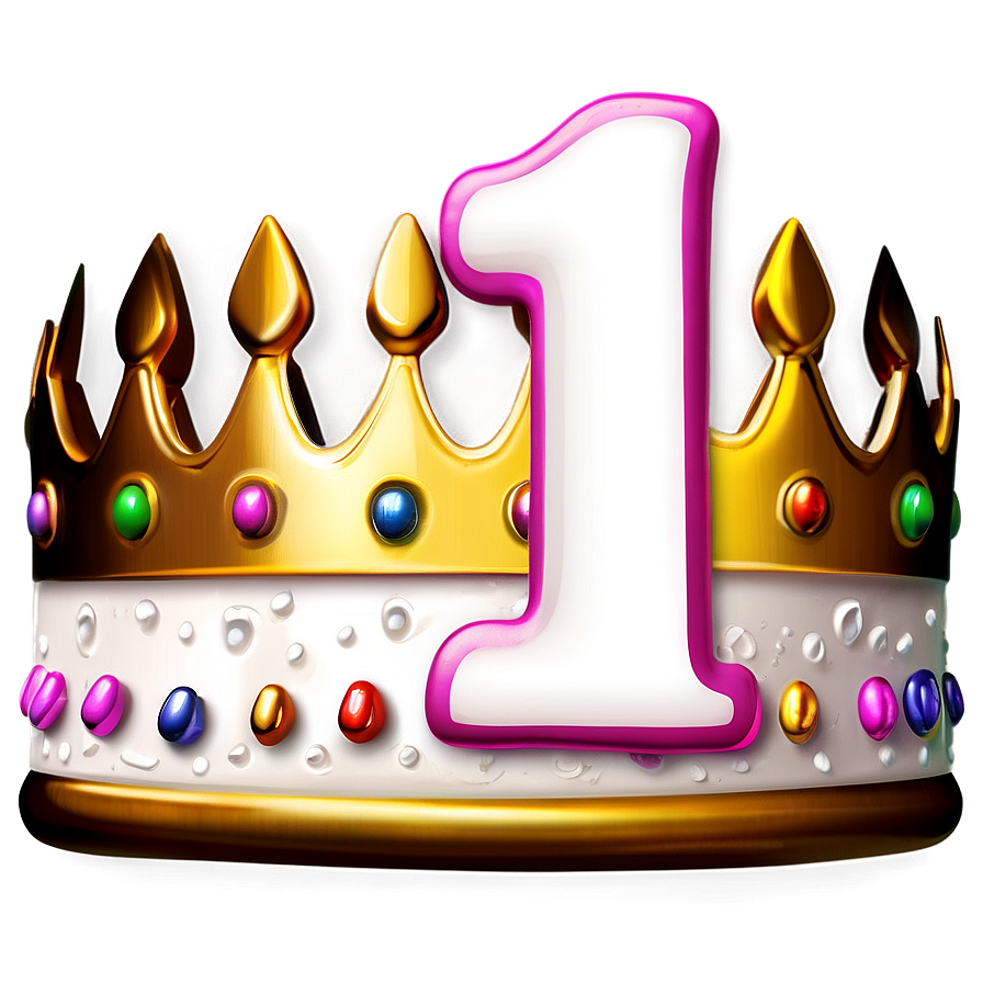 1st Birthday Crown Png Fit