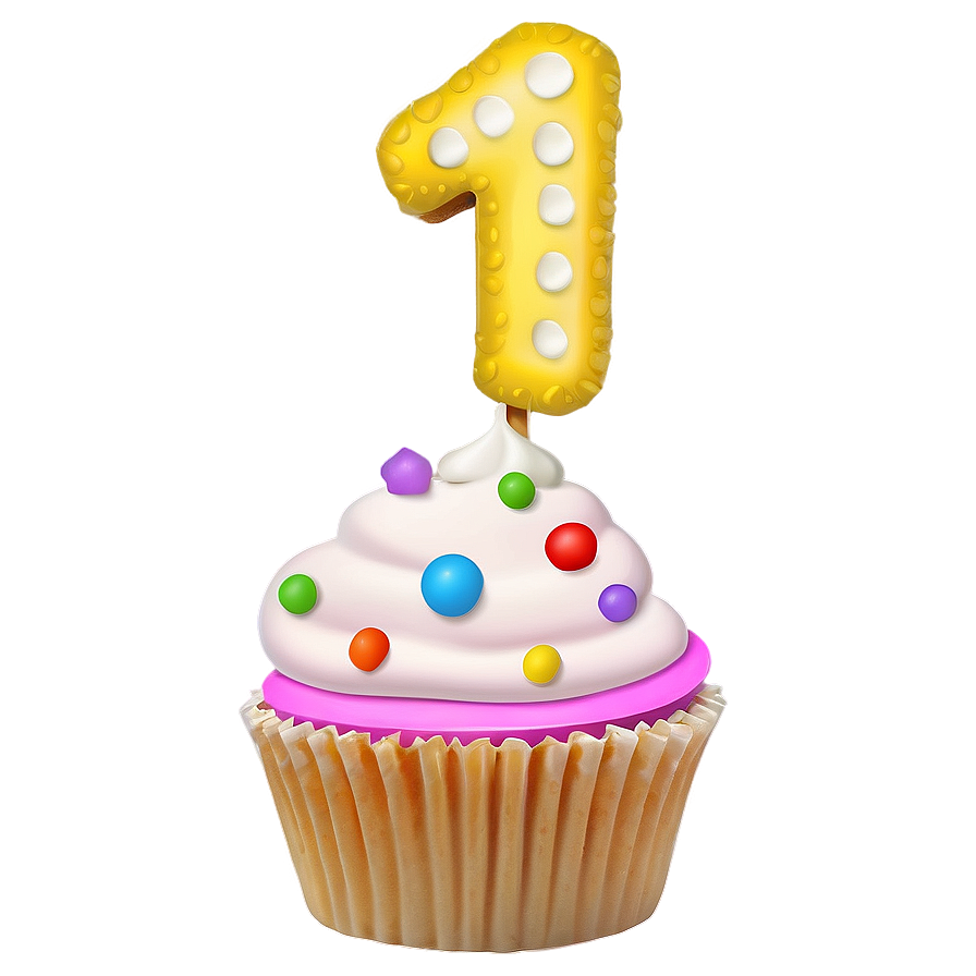 1st Birthday Cupcake Topper Png Avl