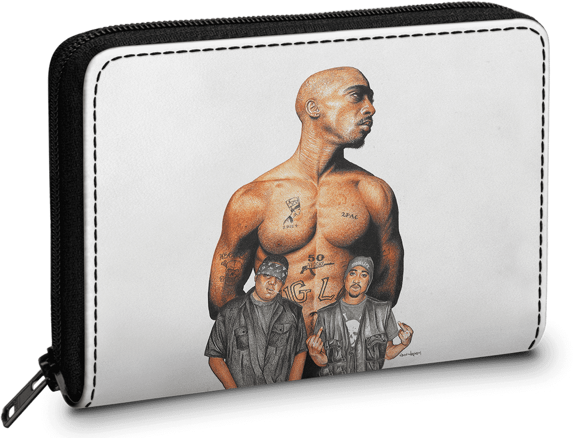 2 Pac Illustrated Wallet Design