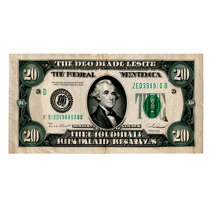 20 Dollar Federal Reserve Note Png 34