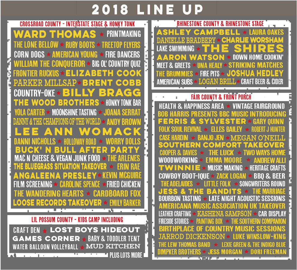 2018 Festival Lineup Poster