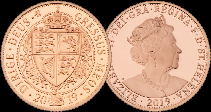 2019 British Gold Coin Royal Crestand Queen