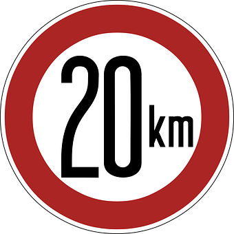 20km Speed Limit Sign