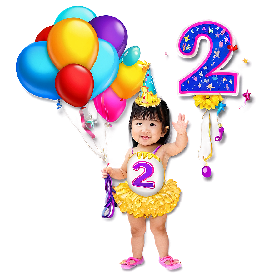 2nd Birthday Outfit Accessories Png Psk