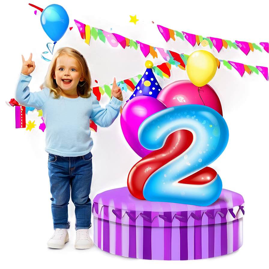 2nd Birthday Party Scene Png Akc