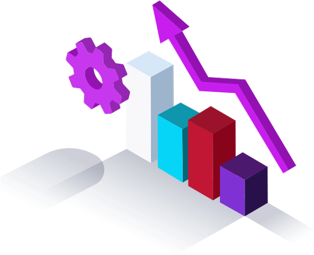 3 D Business Growth Chart