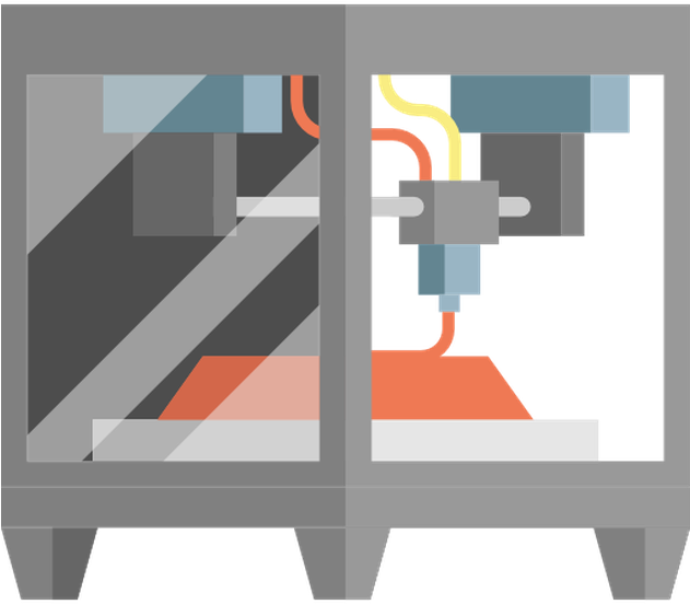 3 D Printing Process Illustration