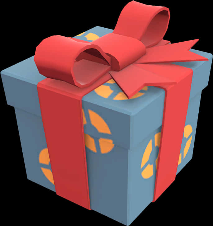 3 D Rendered Gift Boxwith Red Ribbon