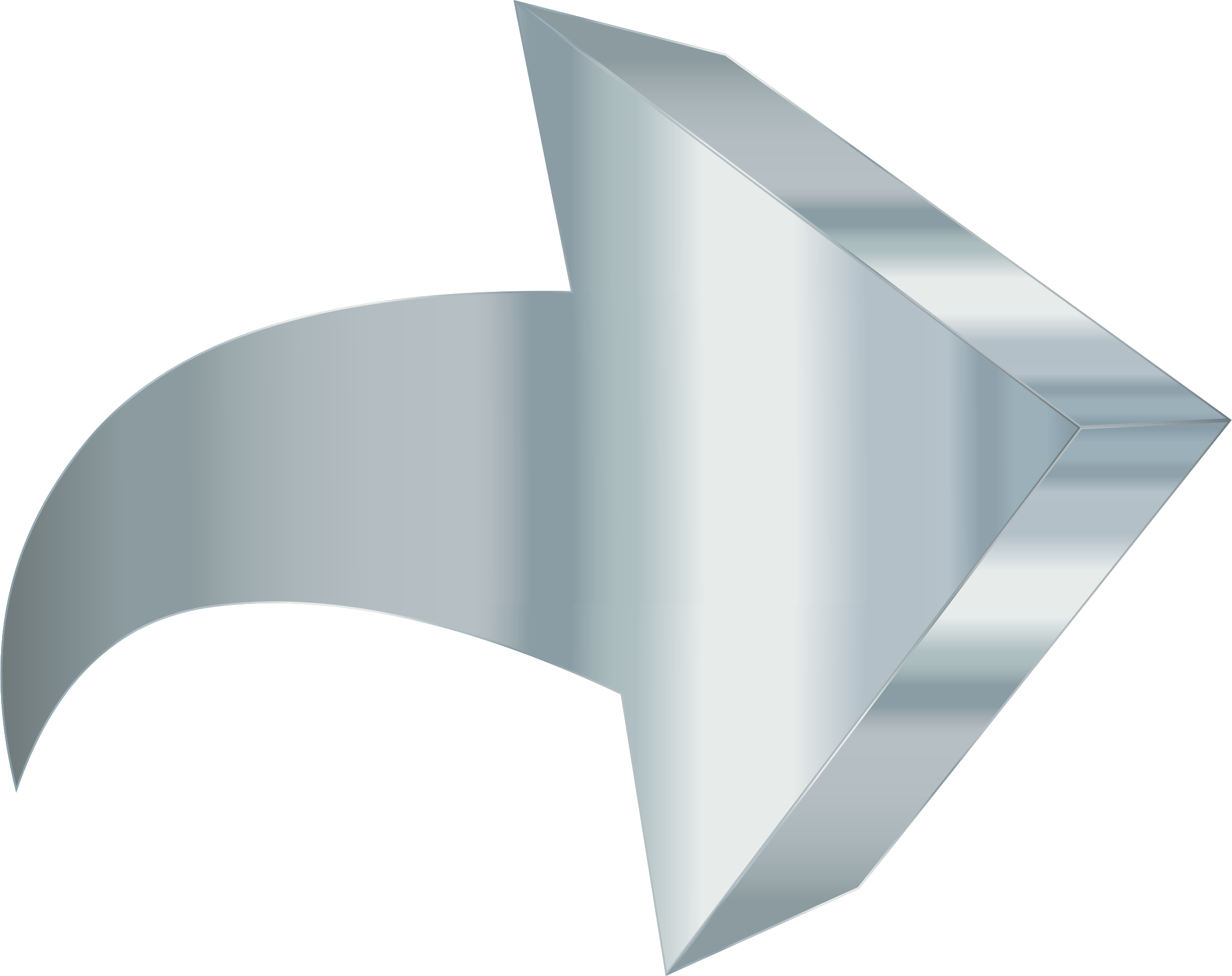 3 D Silver Arrow Icon