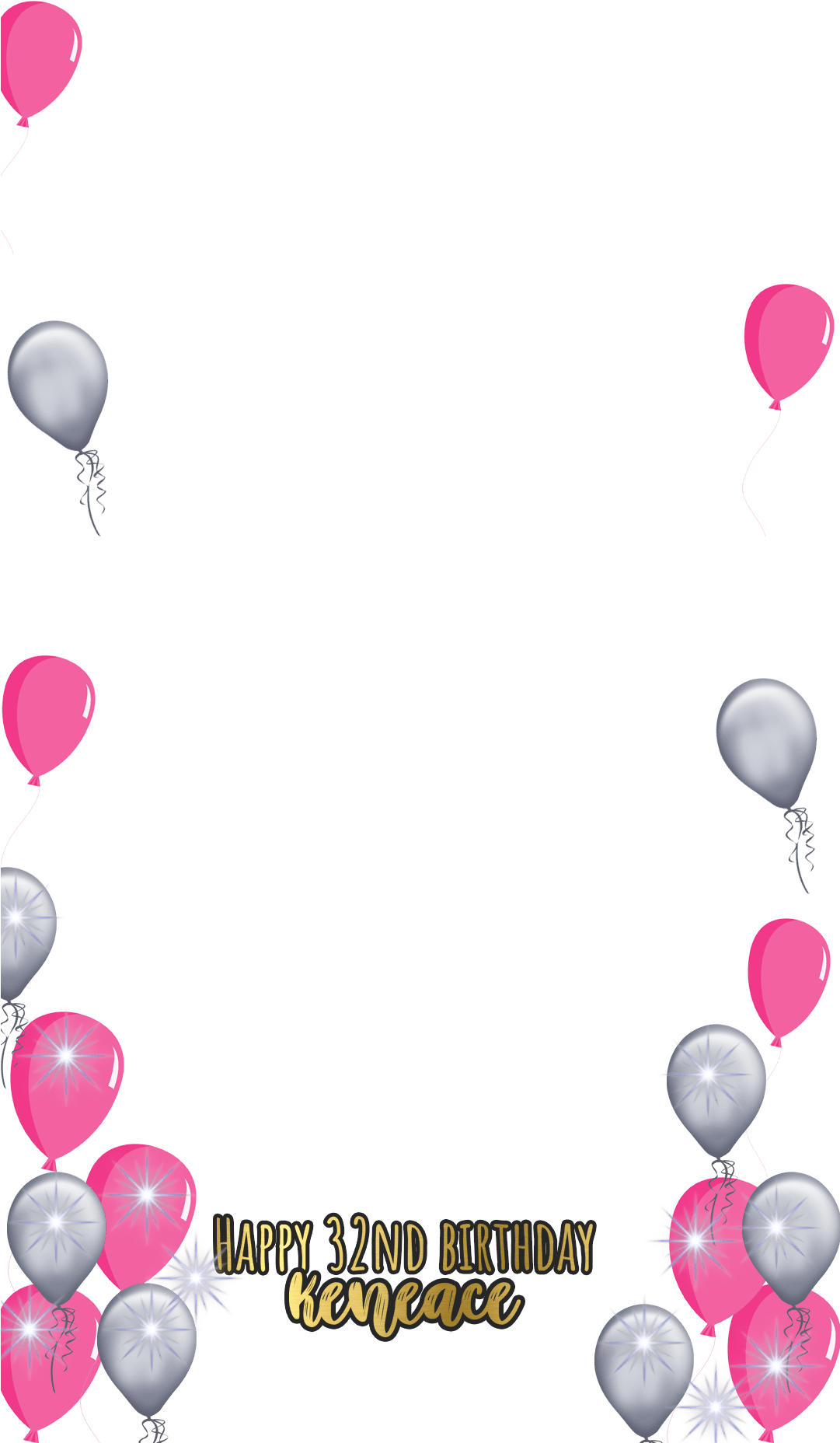 32nd Birthday Balloon Celebration Snapchat Filter