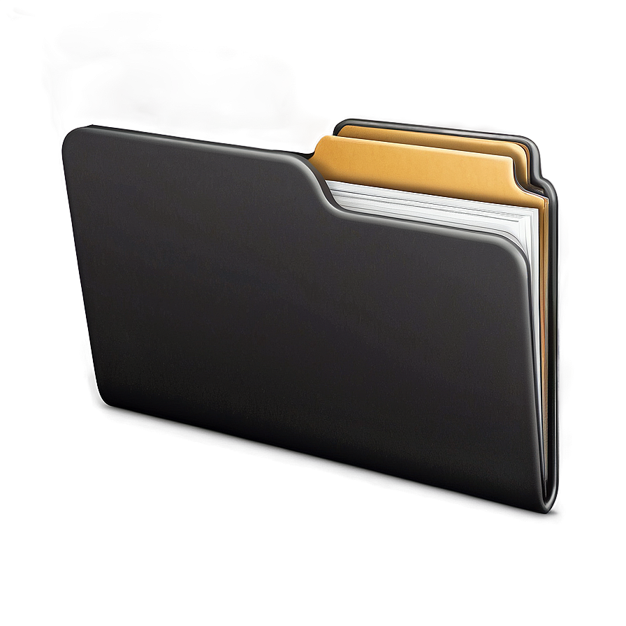 3d Black Folder Icon Png Dlv25