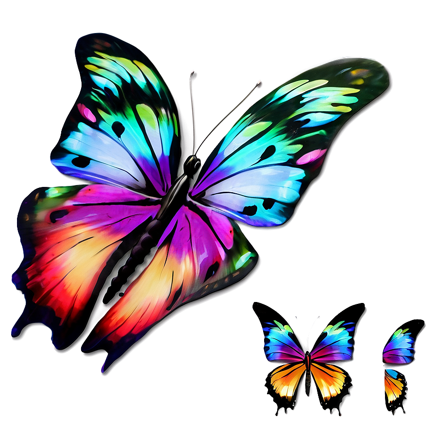 3d Butterfly Duo Png Uac38