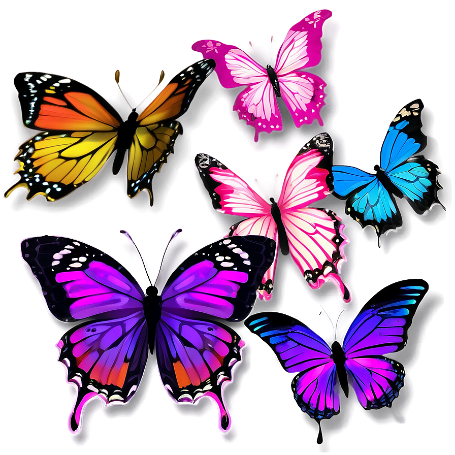 3d Butterfly Graphic Png 75