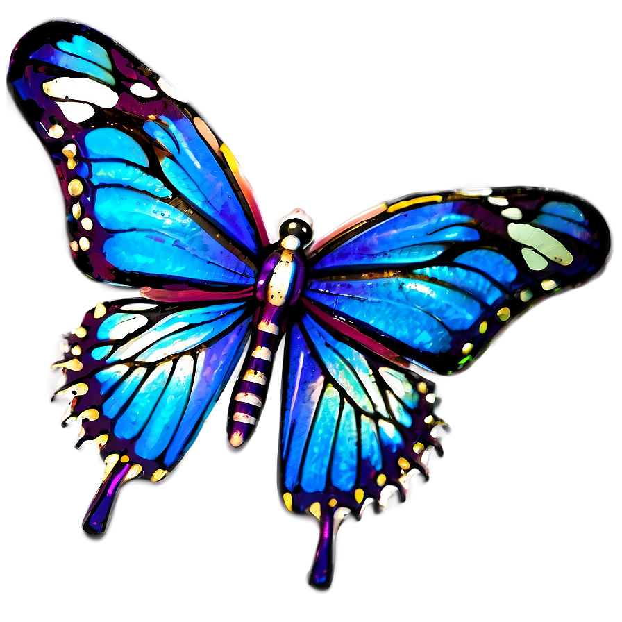 3d Butterfly In Close-up Png 06292024