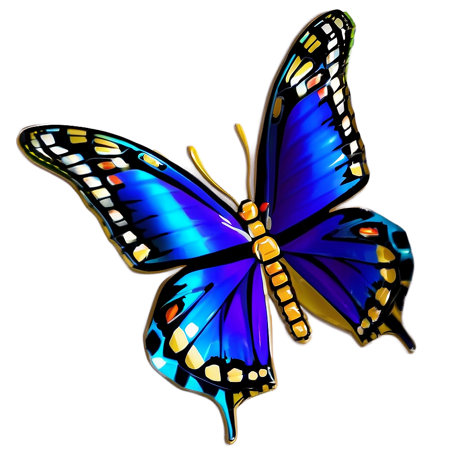 3d Butterfly Model Png Kkg13