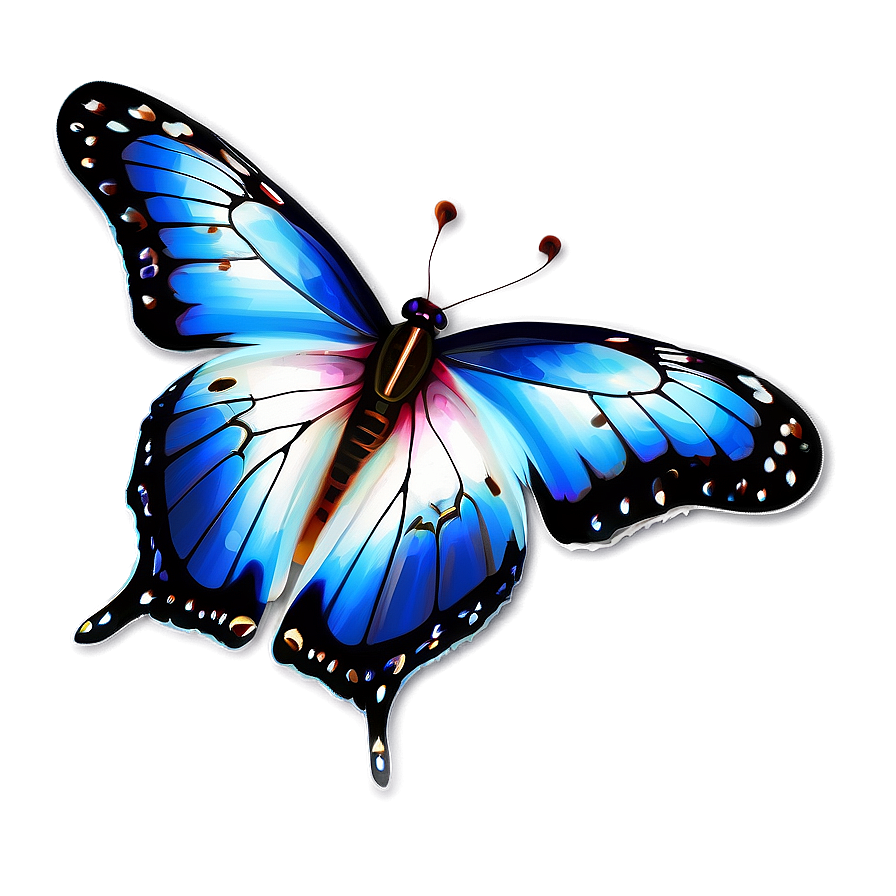 3d Butterfly On Flower Png Ipd