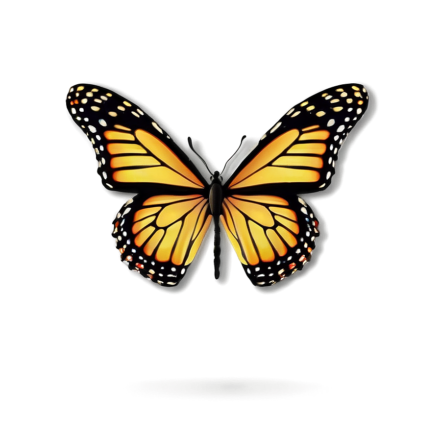 3d Butterfly On Glass Png 88