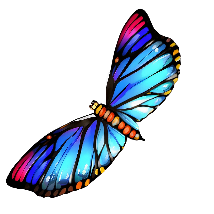 3d Butterfly On Glass Png Jne