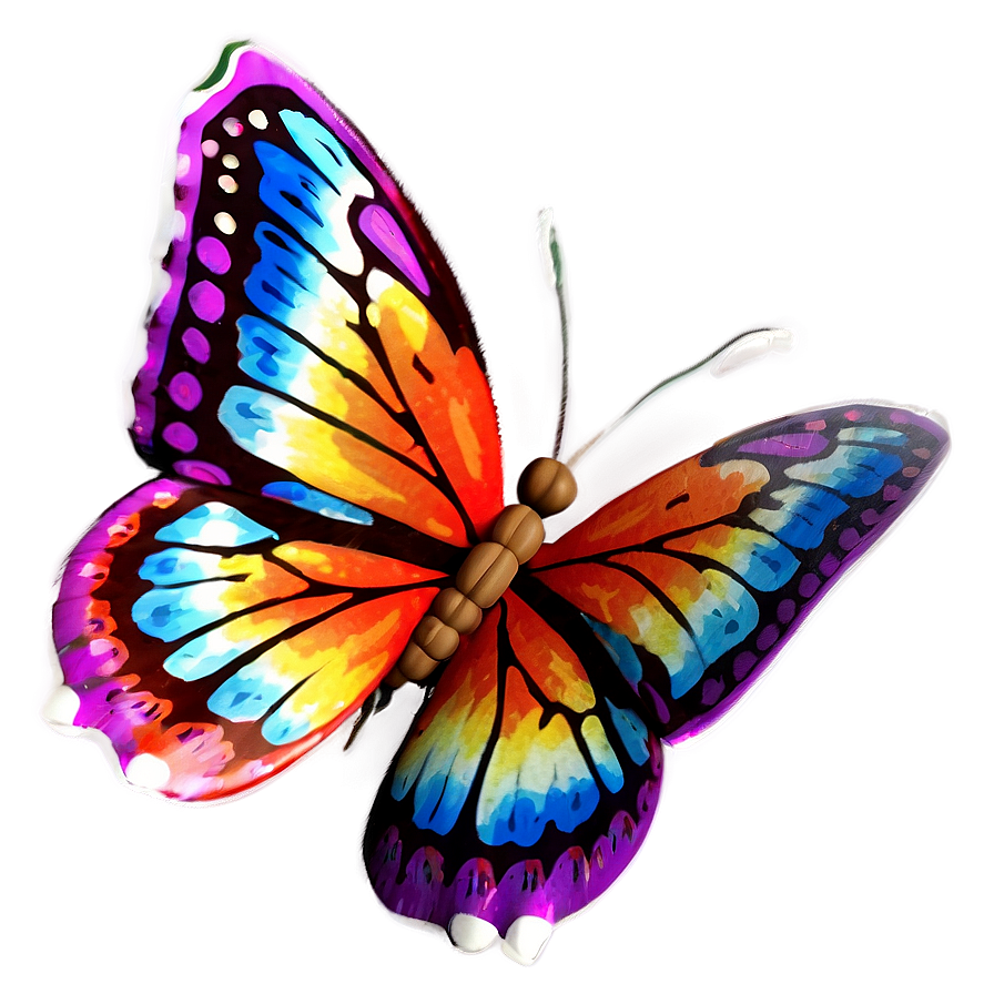 3d Butterfly With Bright Colors Png 06292024