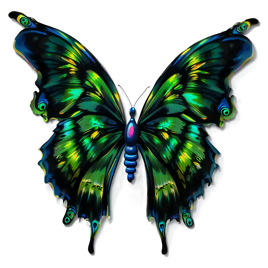 3d Butterfly With Detailed Texture Png 19