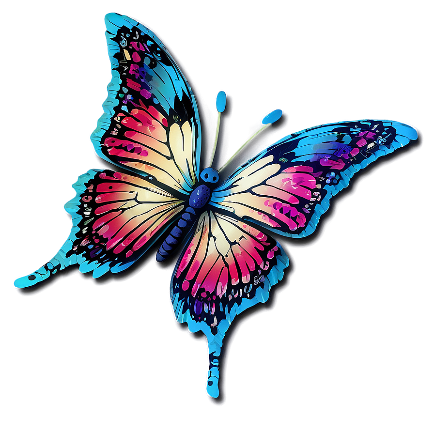 3d Butterfly With Detailed Texture Png Ytx