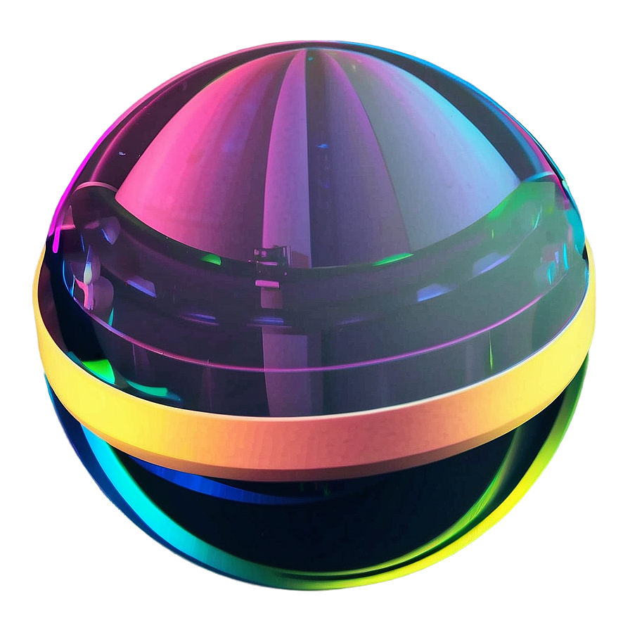 3d Circle With Holographic Effect Png Uqt2