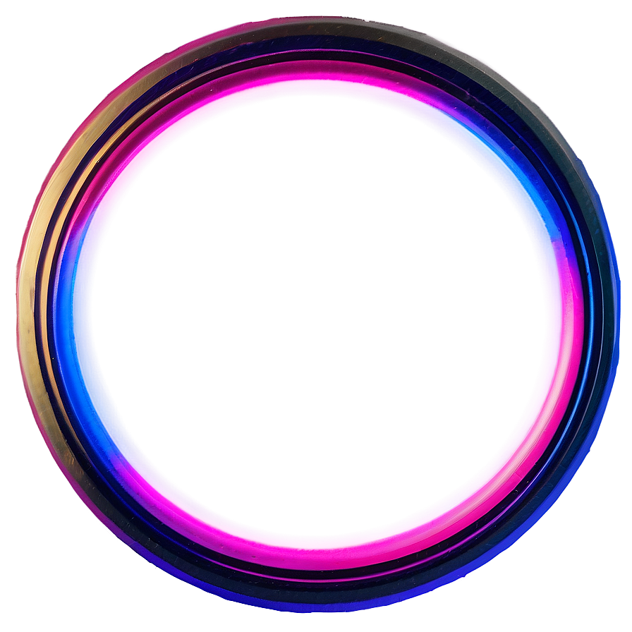 3d Circle With Neon Borders Png 46