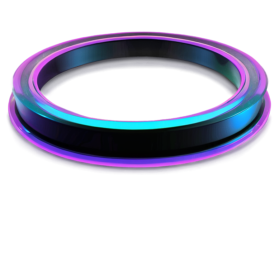 3d Circle With Neon Borders Png 7