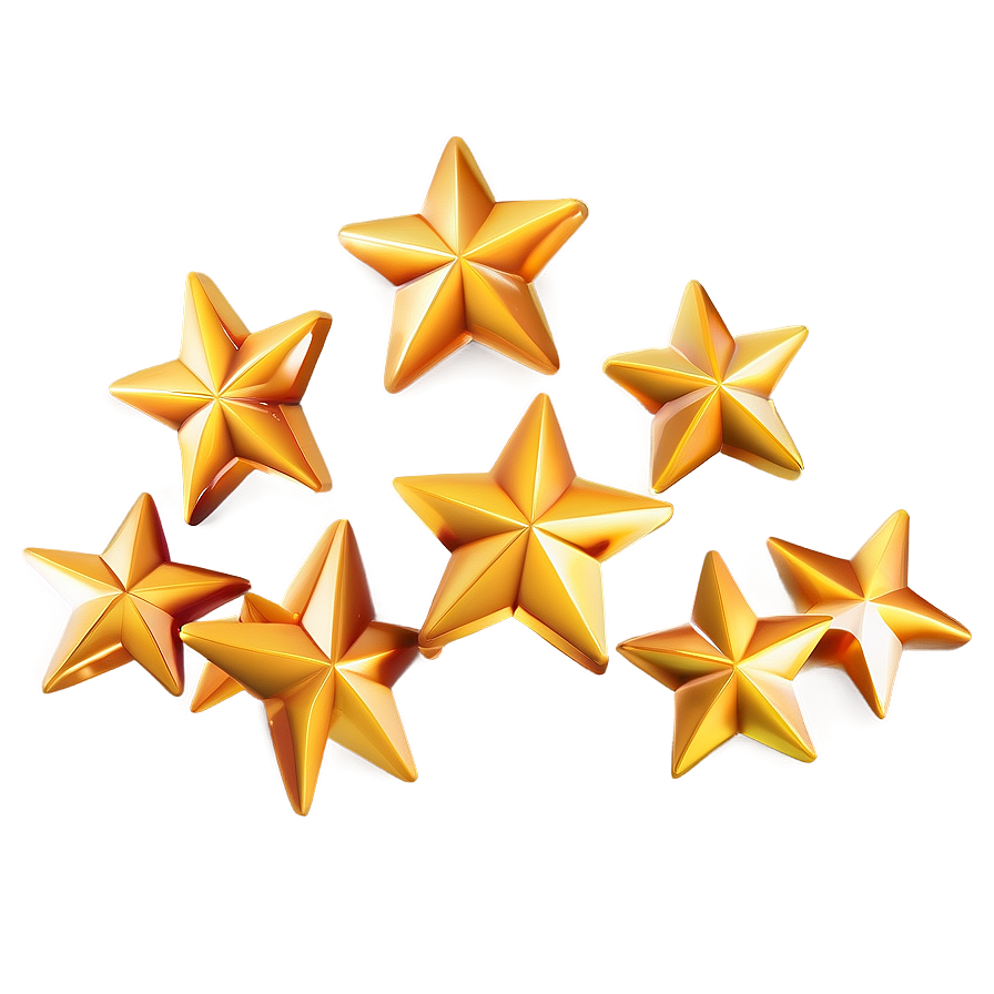 3d Gold Stars Png 76