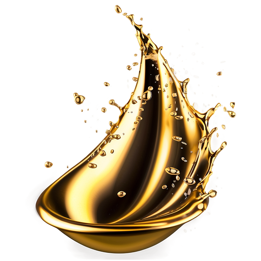 3d Gold Water Splash Png 06282024