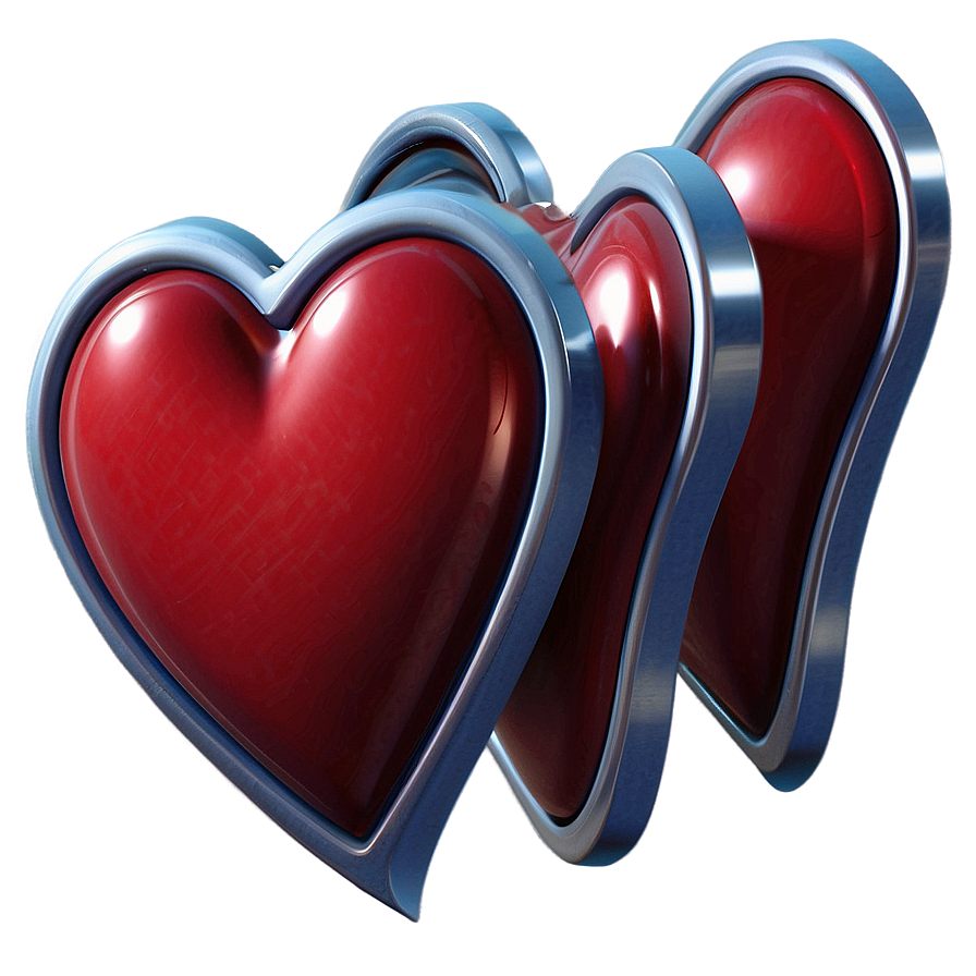 3d Heart Banner Png 05252024