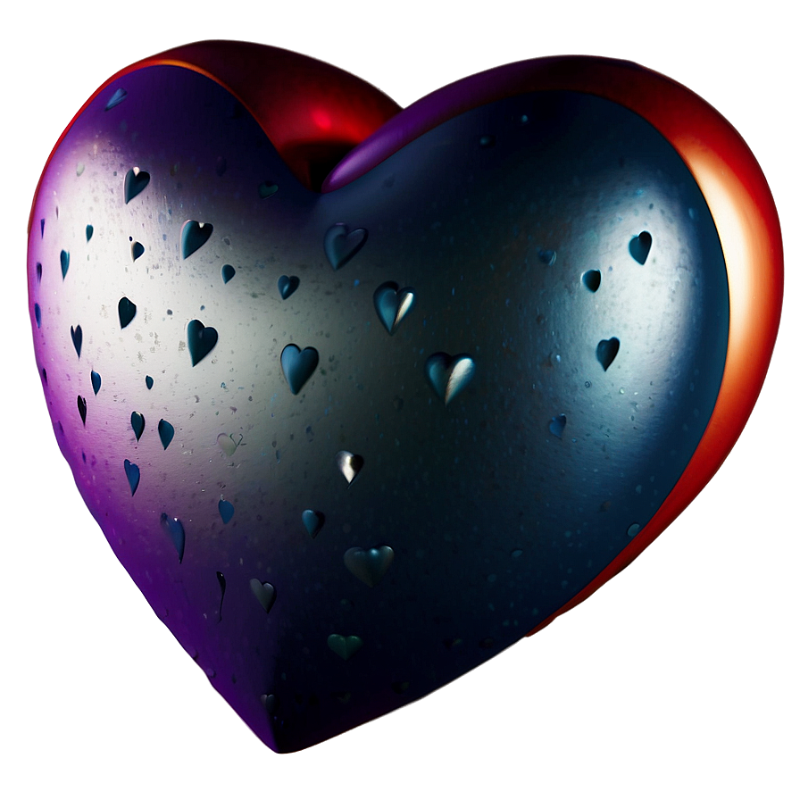 3d Heart Drawing Png 14