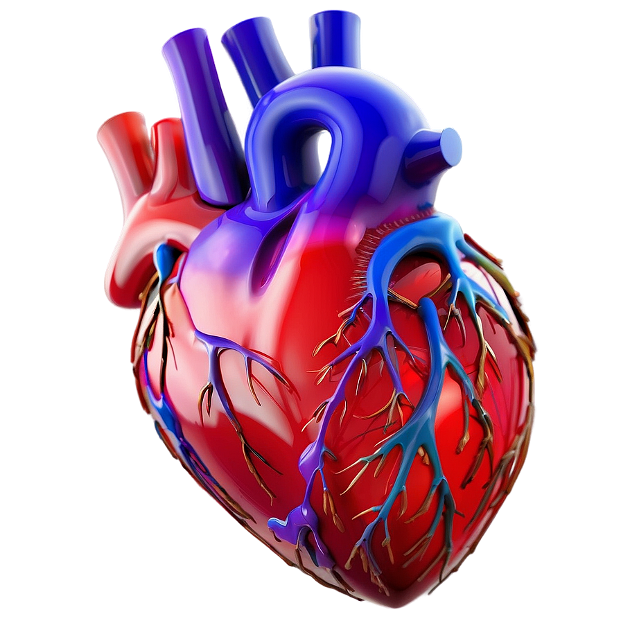 3d Heart Model Png A