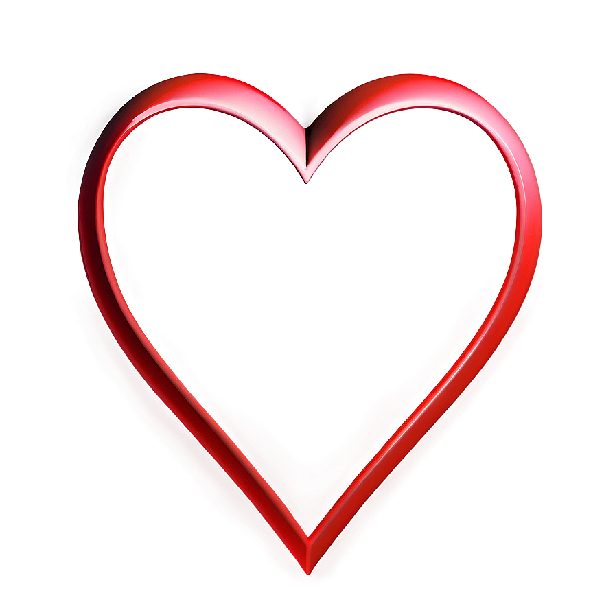 3d Heart Outline Png Tai49