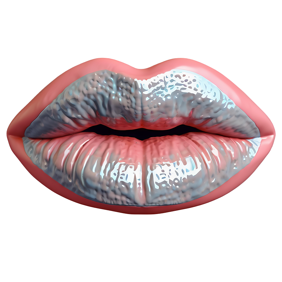 3d Kissy Lips Png Oji