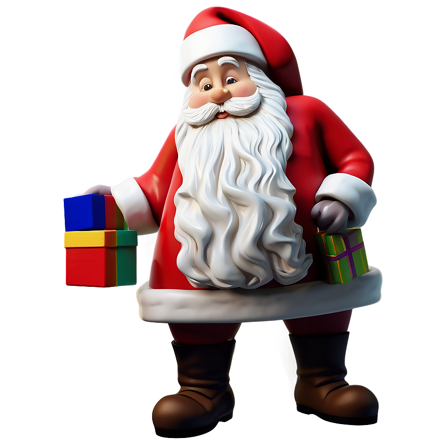 3d Man Santa Claus Png Slw7