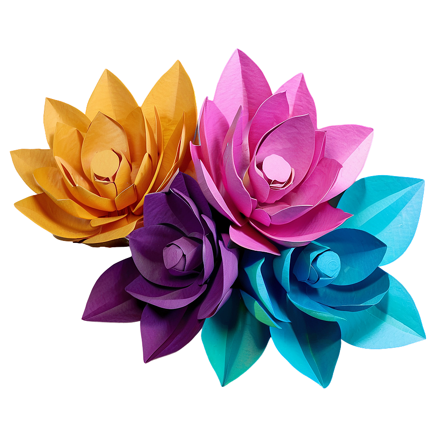 3d Paper Lotus Flower Png 23