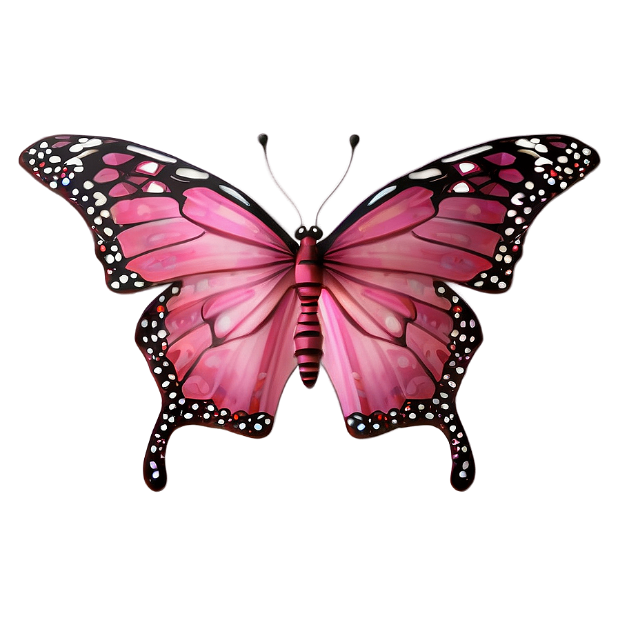 3d Pink Butterfly Png Qbj