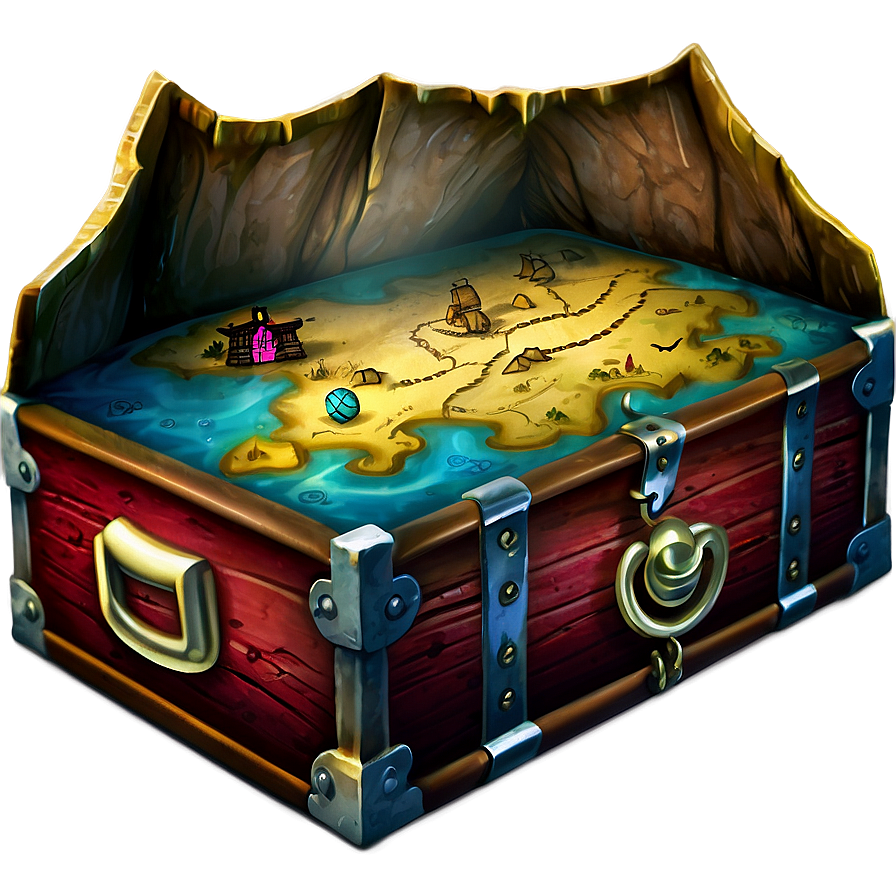 3d Pirate Treasure Map Png 05212024