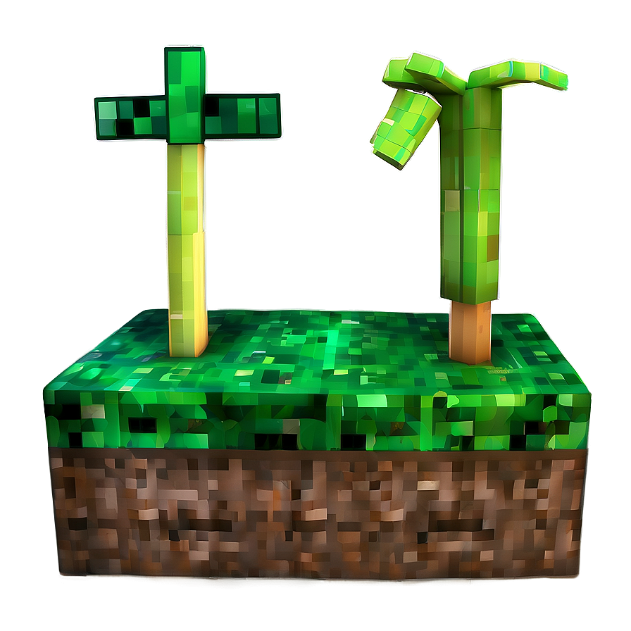 3d Render Minecraft Grass Block Png Grs